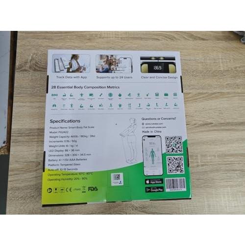 RunStar Smart Scale for Body Weight, Full-Body Bathroom Scale with 8 Electrodes for BMI, Muscle Mass, 3-Metric Display, High-Accuracy Body Composition