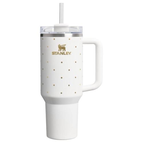 Stanley 40 Oz Stainless Steel H2.0 FlowState Quencher Tumbler - Frost Polka Dot