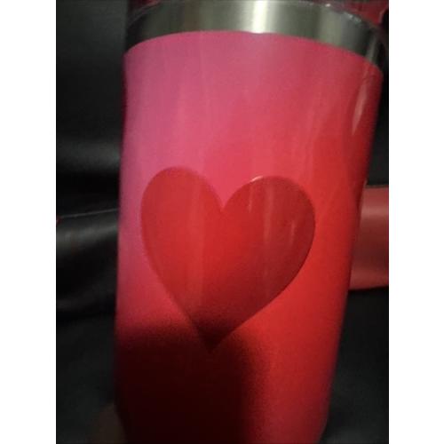 Missing straw Stanley 40 Oz Stainless Steel H2.0 Flowstate Quencher Tumbler Rouge Heart Gradient