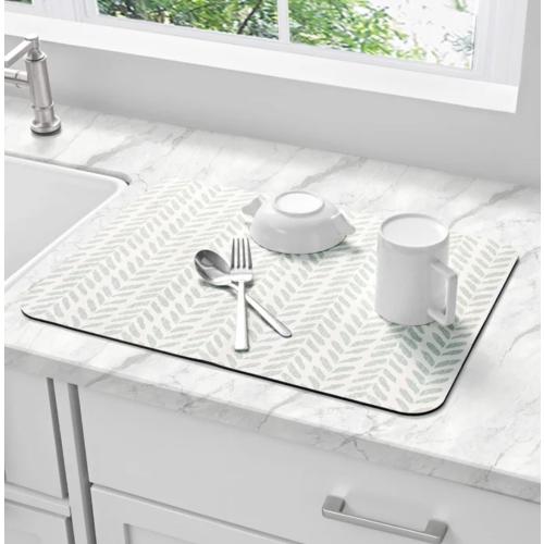 Creative Home, 4 Pack - Multi-Purpose Printed Kitchen Drying Mat (Choose Color)