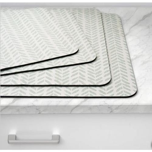 Creative Home, 4 Pack - Multi-Purpose Printed Kitchen Drying Mat (Choose Color)