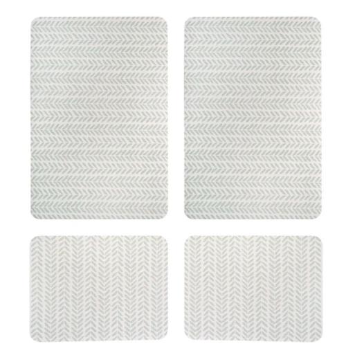 Creative Home, 4 Pack - Multi-Purpose Printed Kitchen Drying Mat (Choose Color)