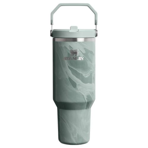 Stanley 40 Oz Stainless Steel Ice Flow Flip Straw Tumbler Agate Calacatta