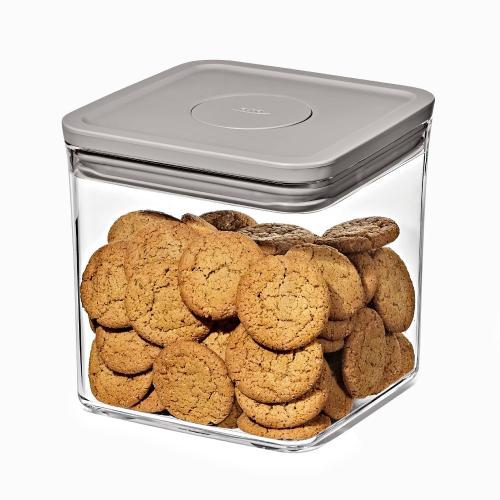 OXO POP 2.8qt Plastic Big Square Airtight Food Storage Container Stone