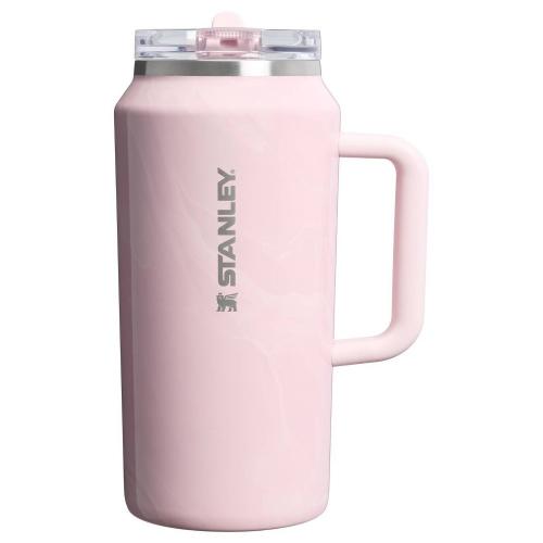 Stanley 64 Oz Stainless Steel Quencher Pro Tour Tumbler Pink Amethyst Calacatta
