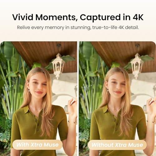 Xtra Muse, Vlogging Camera with 1' CMOS & 4K/120fps Videos, Pocket Camera with 3-Axis Gimbal Stabilizer, Fast Focusing, Face/Object Tracking, Digital