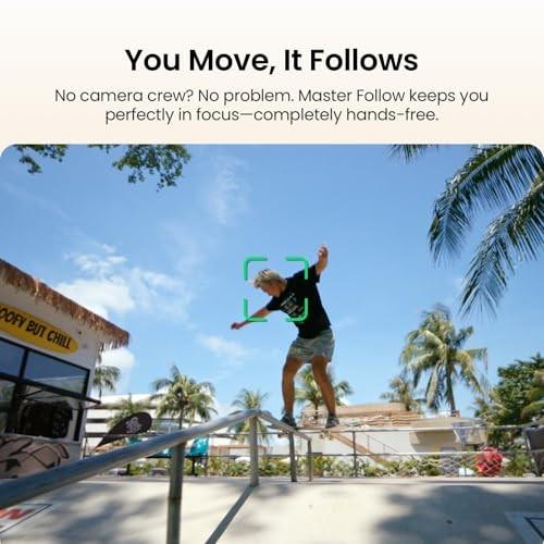 Xtra Muse, Vlogging Camera with 1' CMOS & 4K/120fps Videos, Pocket Camera with 3-Axis Gimbal Stabilizer, Fast Focusing, Face/Object Tracking, Digital