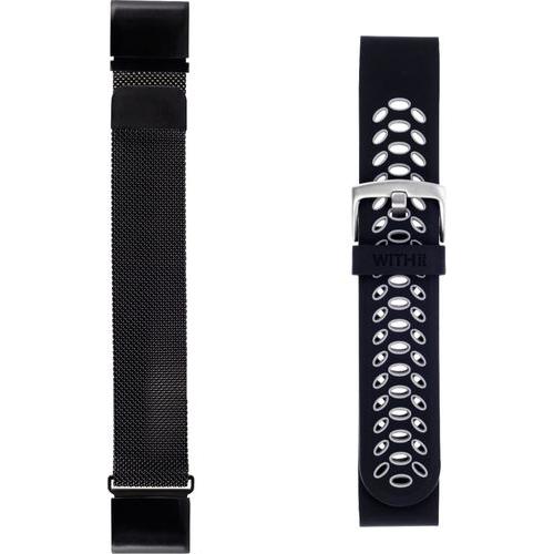 WITHit Garmin Fenix 5/5 Plus/6 47mm Sport Silicone/Stainless Steel Mesh Band 2 Pack | WITHit | GameStop