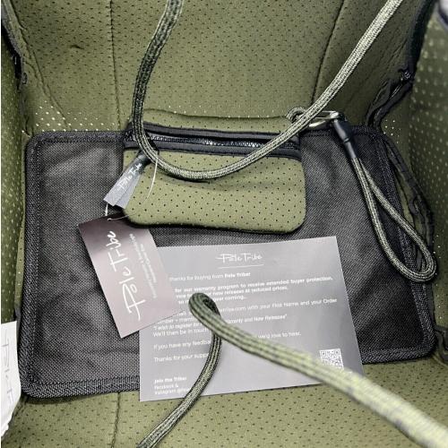 Pole Tribe Green camo Neoprene Tote   Wristlet Handbag Women's Lightweight Durable