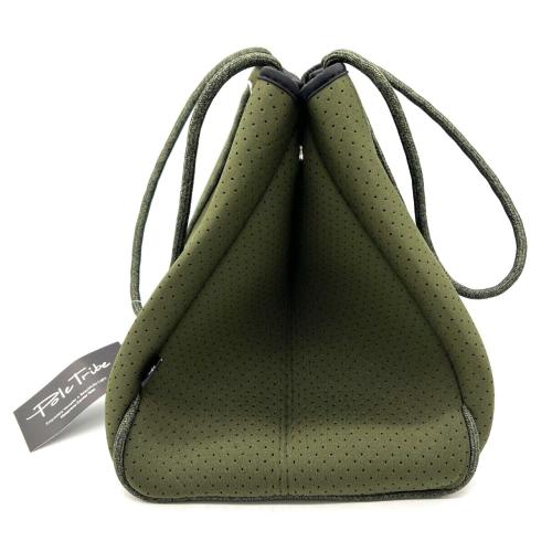 Pole Tribe Green camo Neoprene Tote   Wristlet Handbag Women's Lightweight Durable