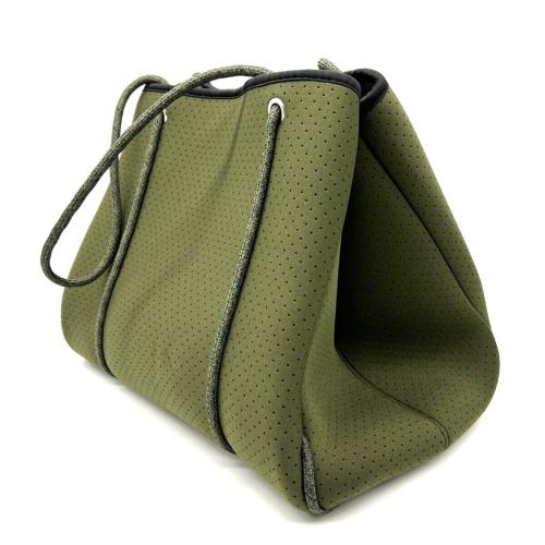 Pole Tribe Green camo Neoprene Tote   Wristlet Handbag Women's Lightweight Durable