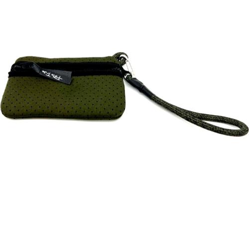 Pole Tribe Green camo Neoprene Tote   Wristlet Handbag Women's Lightweight Durable