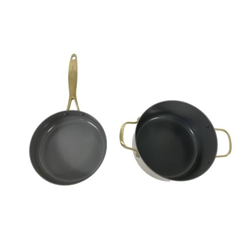 GreenPan Jewel Pro 11-Piece Cookware Set Hard Anodized Nonstick Taupe - CLEAN