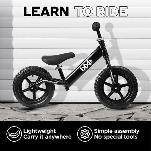 Bixe Balance Bike - 30.5 Cm (12) Training Bikes for Kids and Toddlers - 1.8kg (4lbs) Kids' Balance Bike - Children Ages 3, 4, 5 - No Pedal Push Bicyc