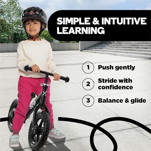 Bixe Balance Bike - 30.5 Cm (12) Training Bikes for Kids and Toddlers - 1.8kg (4lbs) Kids' Balance Bike - Children Ages 3, 4, 5 - No Pedal Push Bicyc