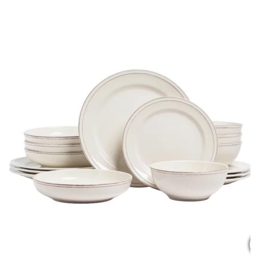 Over&back , 16 Piece - Lake Como  Stoneware Dinnerware Set