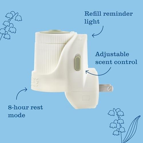 Mrs. Meyer's Clean Day Scented Oil Refills, Rain Water, White, Contains 2 .67 Fl Oz Refills