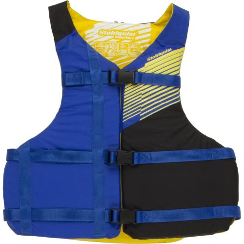 Stohlquist Fit Adult Life Jacket PFD - Universal Size Fitting - Easily Adjustable for Full Mobility  Lightweight Buoyancy Foam  PVC Free  Coast Guard