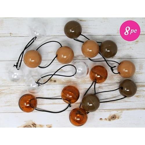 KOKO - Priemum 8 Pcs X-LARGE Bubble Ball Hair Ties. Elastics Ties 32mm Ball Bubble Ponytail Holders. Colorful Elastic Accessories for Baby Kids Childr