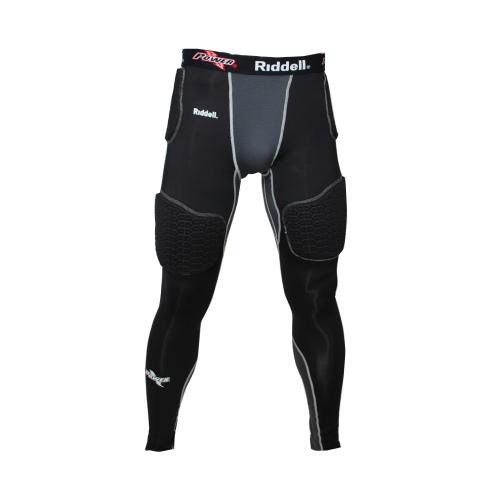 Size XL Riddell 5 Piece Integrated Football Tights, Black, Adult X-Large