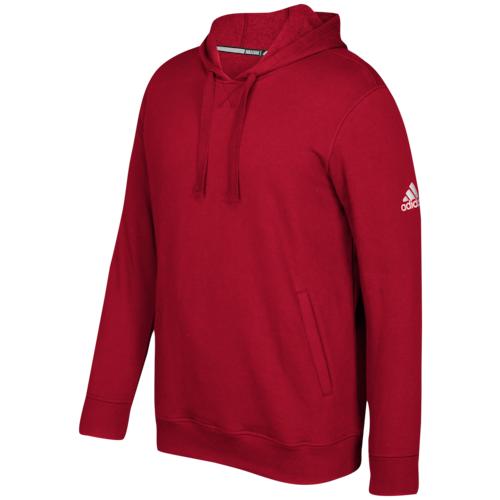 Size XS Adidas Fleece Hoodie-red-xs