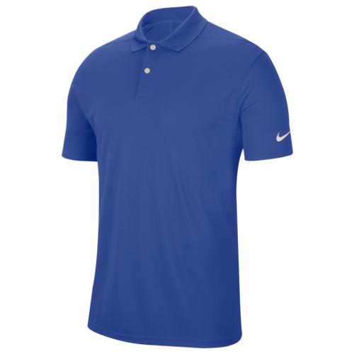 size M. Royal & White Dri-FIT Victory Solid OLC Game Polo - Men