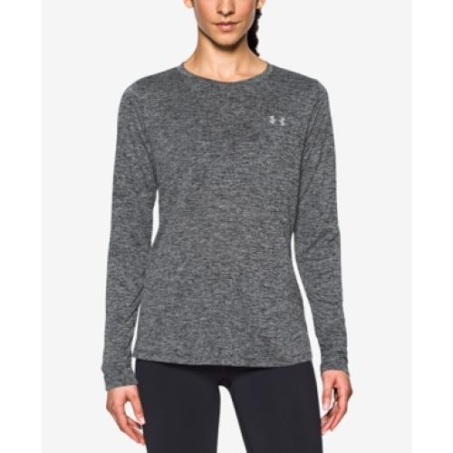 size S. Under Armour Women's Ua Tech Twist Crew Long Sleeve Top in Black