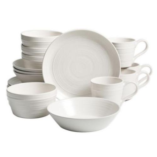 Bee & Willow Milbrook 16-Piece Dinnerware Set in White