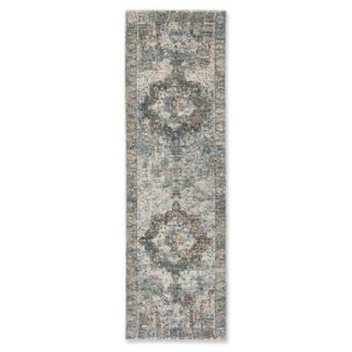 Bee & Willow Laurel Medallion Runner in Beige/Grey