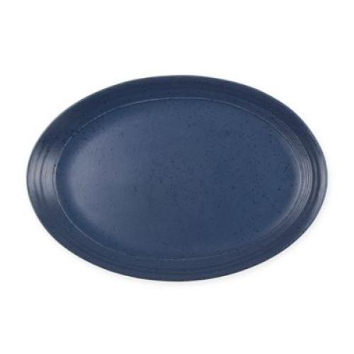 Bee & Willow Home Milbrook Blue 14 Oval Serving Platter
