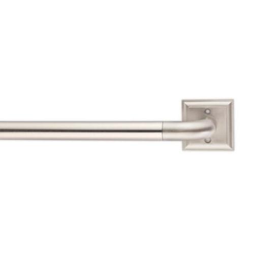 Cambria Blockout 36 to 72-Inch Adjustable Square Plate Rod in Brushed Nickel