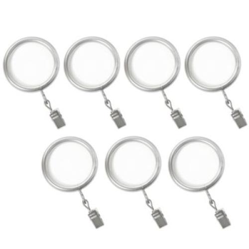 Cambria Premier Complete Clip Rings in Brushed Nickel (Set of 7)