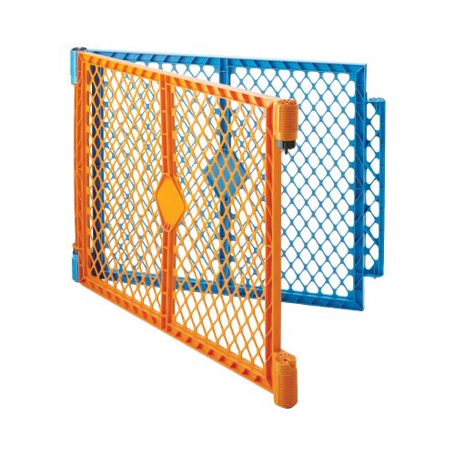 North States 2-Panel Easy to Assemble Plastic Extensions for Superyard Colorplay Baby Playard - Blue and Orange Multi Coloured Regular