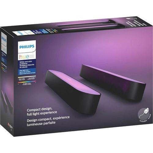 Philips - Geek Squad Certified Refurbished Hue Play White & Color Ambiance Smart LED Bar Light (2-Pack) - Multicolor
