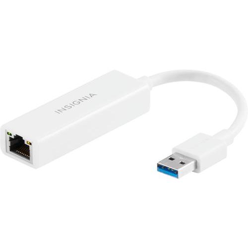 Insignia- USB to Ethernet Adapter - White -