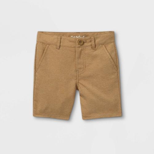 Size 12M Toddler Boys' Woven Quick Dry Above Knee Chino Shorts - Cat & Jack™ Khaki