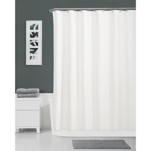 Haven 70-Inch X 72-Inch Recycled Cotton Waterproof Shower Curtain Liner in White