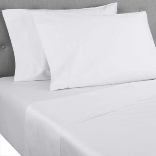Bright White Full Size Nestwell Pima Cotton Sateen 500-Thread-Count Full Sheet Set in Bright White