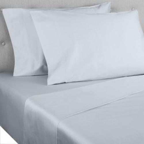 Pima Cotton Sateen 500-Thread-Count King Sheet Set in sky blue