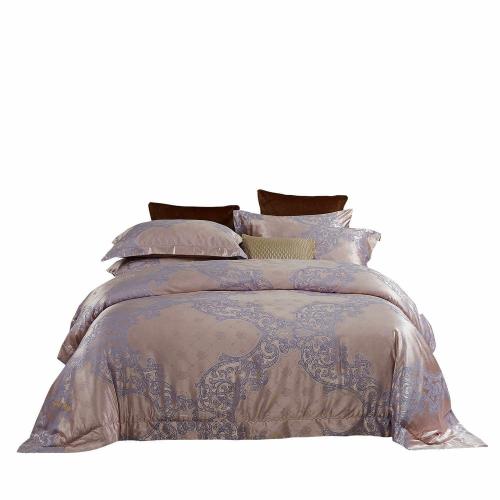 Dm805Q - Queen Size Duvet Cover Set Jacquard Top & Cotton Inside