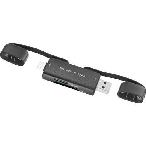 Platinum™ - UHS-I USB-C/USB 3.2 Gen 1 Memory Card Reader - Black