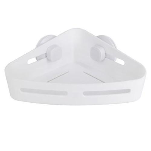 Simply Essential Suction Corner Shower Basket in White - set of 3