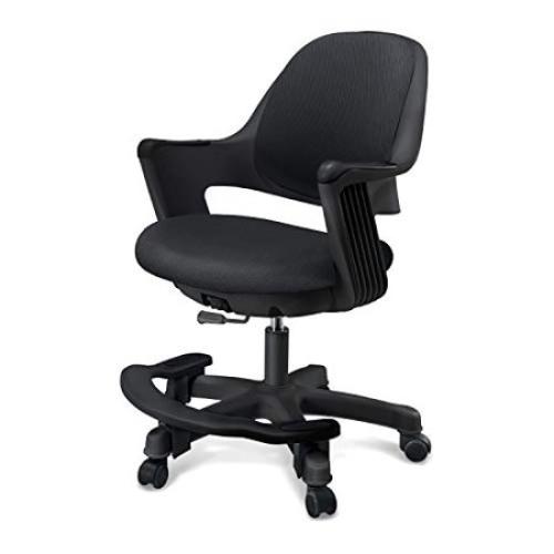 Color Black SitRite Ergonomic Kids Desk Chair Children Study Student Computer Home School Office Height Control Easy to Assemble (Piano Black, Swivel)