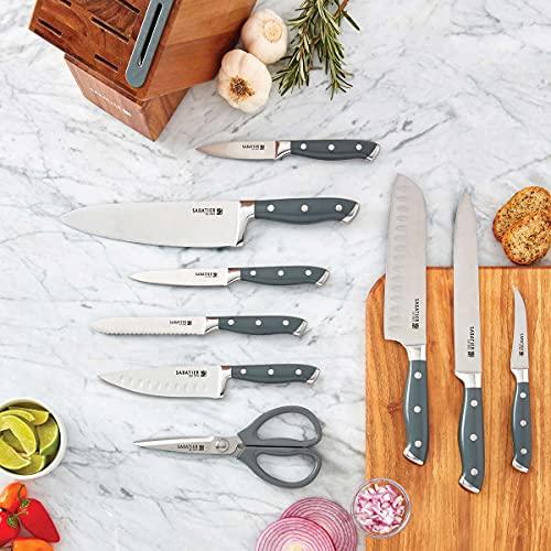Sabatier 10-Piece Edgekeeper Forged German Steel Cutlery Set