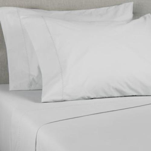 Wild Sage Brushed Cotton Percale 300-Thread-Count 2 Standard/Queen Pillowcase in Lunar Rock