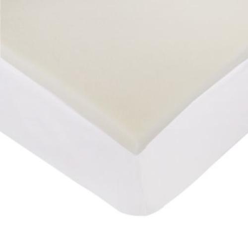 1.5 White and Beige Cali King Size Nestwell 1.5-Inch Memory Foam California King Mattress Topper in Neutral