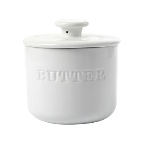 Our Table Simply White Words Butter Keeper