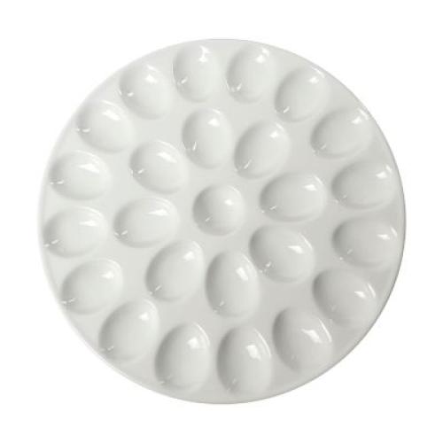 8 PACK Our Table Simply White Egg Platter