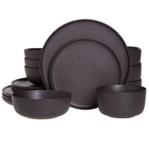 Our Table Landon 16-Piece Dinnerware Set in Pepper