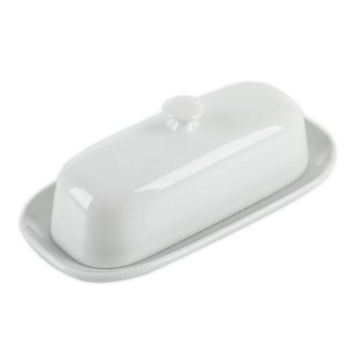 Our Table Simply White Covered Butter Dish